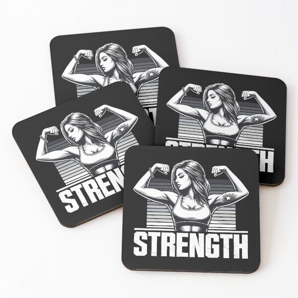 Item preview, Strength strong woman flexes muscles gift designed and sold by Pineapple-Tree.