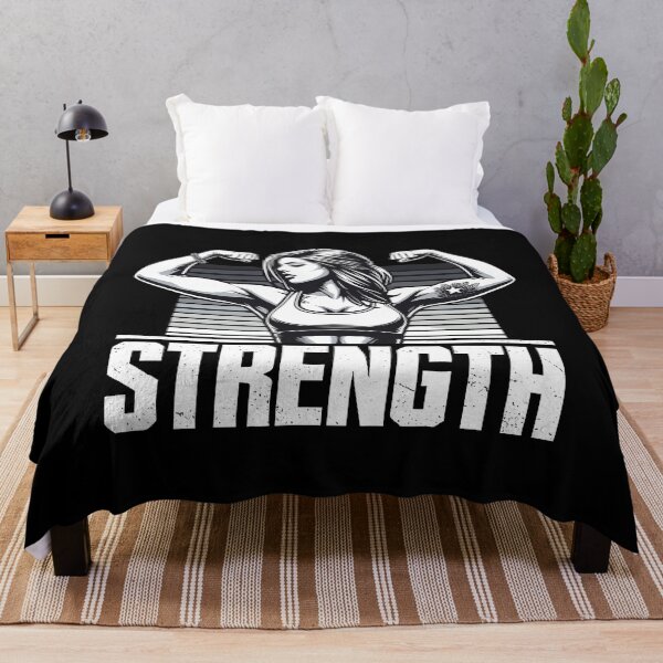 Item preview, Strength strong woman flexes muscles gift designed and sold by Pineapple-Tree.