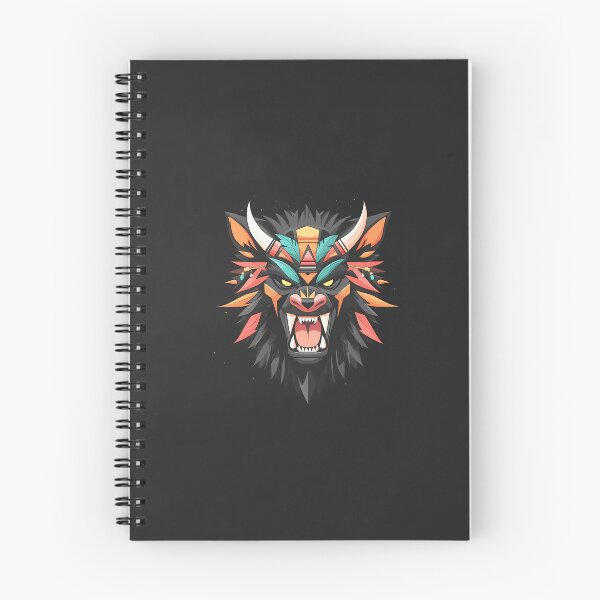 Item preview, Angry Wolf Logo with Vibrant Colors designed and sold by GoldenTealArts.