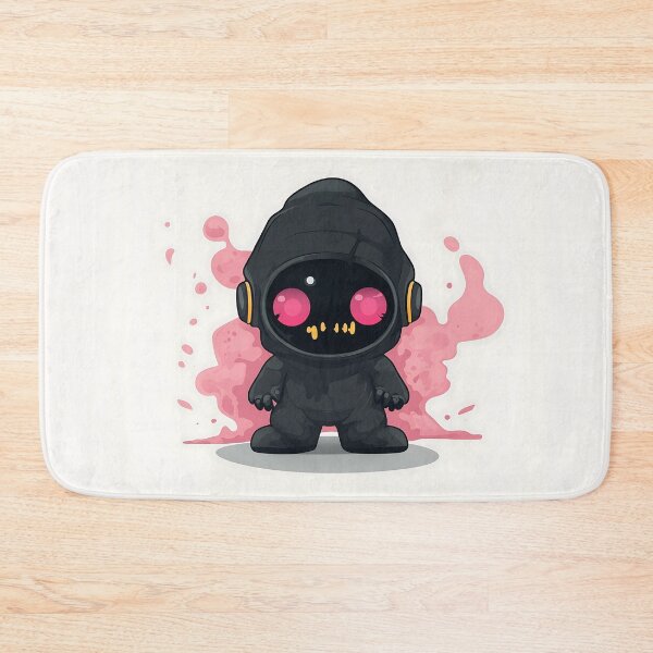 Item preview, Cute Black Chibi Ragdoll Monster Illustration designed and sold by GoldenTealArts.