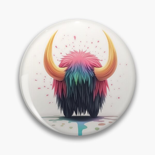 Item preview, Cute Colorful Yak With Dripping Effect designed and sold by GoldenTealArts.