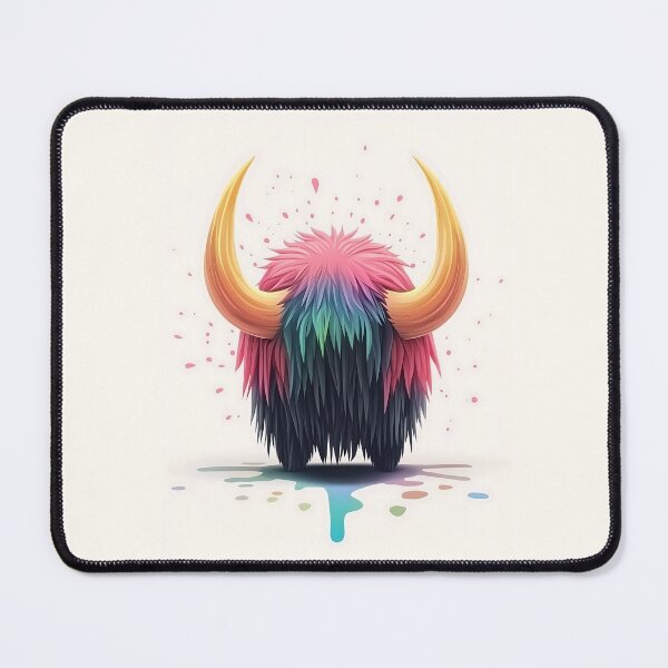 Item preview, Cute Colorful Yak With Dripping Effect designed and sold by GoldenTealArts.