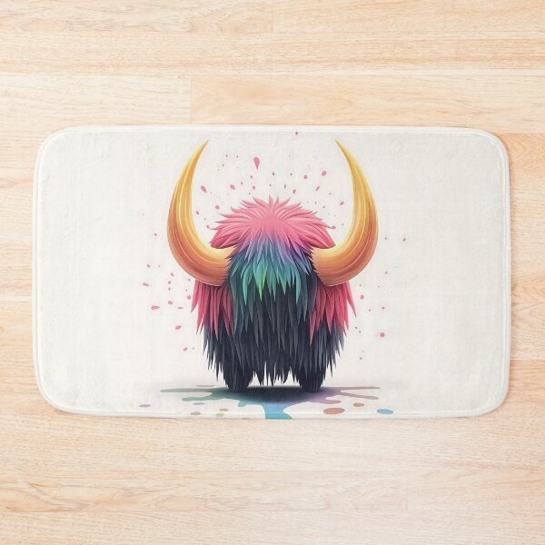 Item preview, Cute Colorful Yak With Dripping Effect designed and sold by GoldenTealArts.