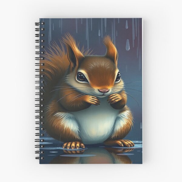 Item preview, Cute squirrel in a wet rainy designed and sold by Zoa220.
