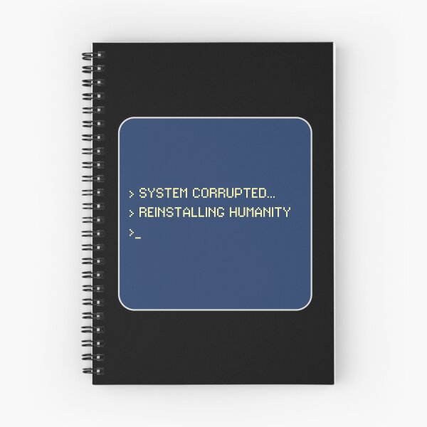 Item preview, System Corrupted. Reinstalling Humanity (Blue) designed and sold by High Buzz Creative.