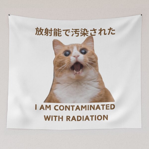 Item preview, I Am Contaminated Funny With Radiation Cat Meme designed and sold by DreamyNature.
