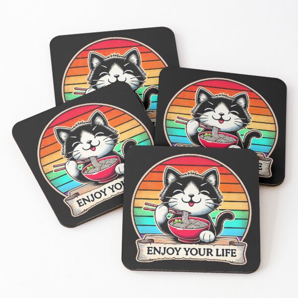 Item preview, Enjoy Your Life Cat meme Ramen Noodles designed and sold by plushism.