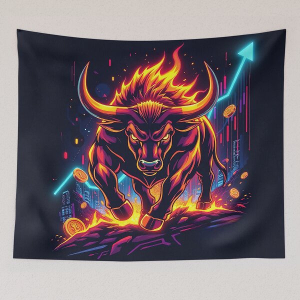 Item preview, Raging Crypto Bull: Fury of the Bull Run designed and sold by RK - Shop.