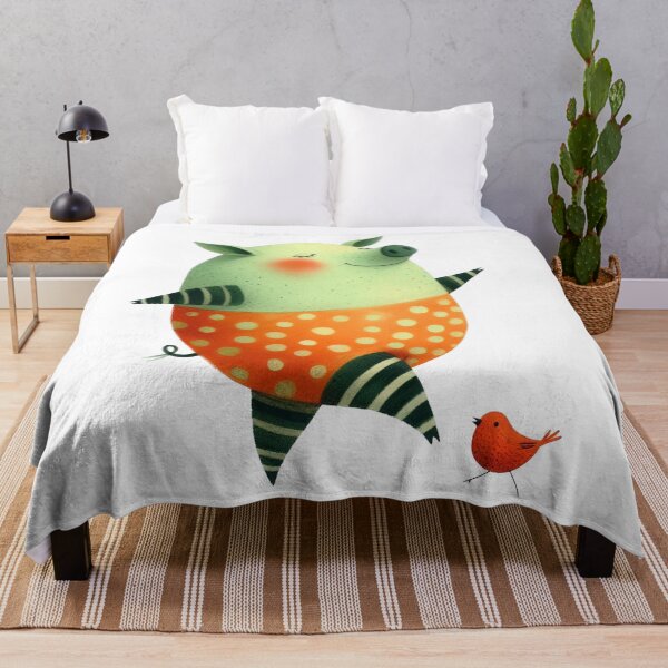Item preview, A whimsical illustration of happy pig designed and sold by Beyondnote-Art.