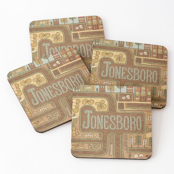 Item preview, Jonesboro City Vintage Whimsical Retro Typography Art designed and sold by Witty Shirts.