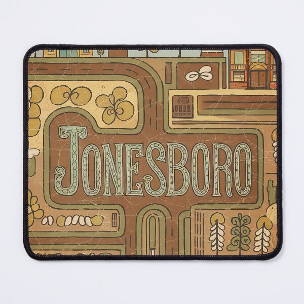 Item preview, Jonesboro City Vintage Whimsical Retro Typography Art designed and sold by Witty Shirts.