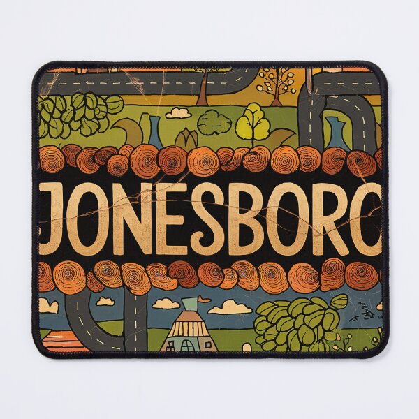 Item preview, Jonesboro City Vintage Whimsical Retro Typography Art designed and sold by Witty Shirts.