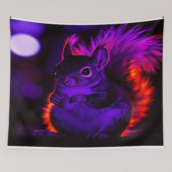 Item preview, Creative light art featuring a cute squirrel rendered in deep  designed and sold by Zoa220.