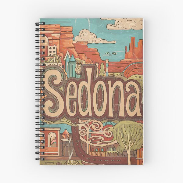 Item preview, Sedona City Vintage Whimsical Retro Typography Art designed and sold by Witty Shirts.