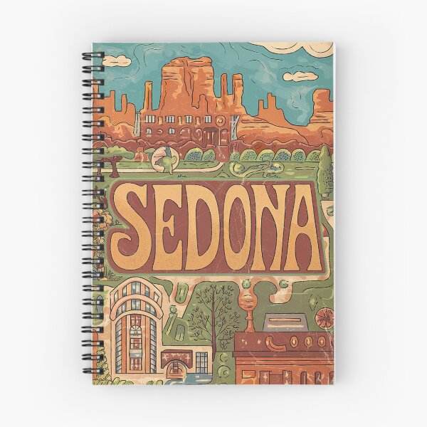 Item preview, Sedona City Vintage Whimsical Retro Typography Art designed and sold by Witty Shirts.