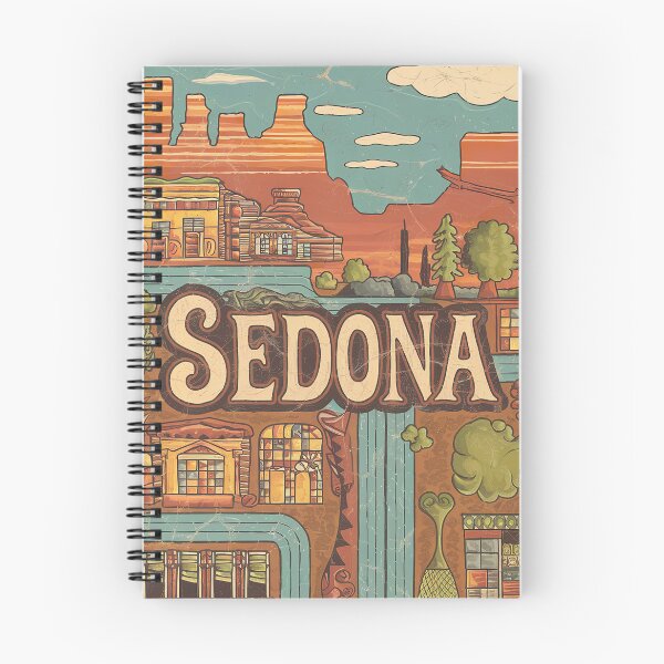 Item preview, Sedona City Vintage Whimsical Retro Typography Art designed and sold by Witty Shirts.