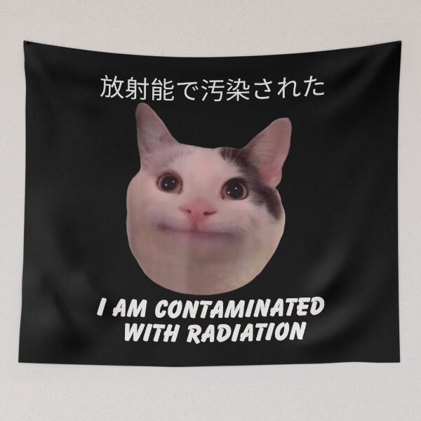 Item preview, I Am Contaminated With Radiation Funny Cat designed and sold by DreamyNature.