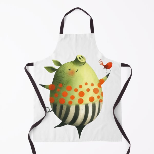 Item preview, A whimsical illustration of happy pig designed and sold by Beyondnote-Art.
