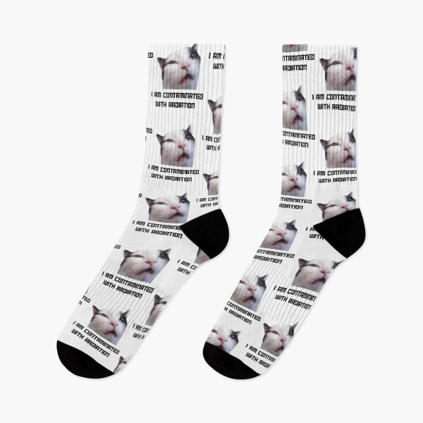 Item preview, I Am Contaminated With Radiation Funny Ironic Cat Meme designed and sold by DreamyNature.