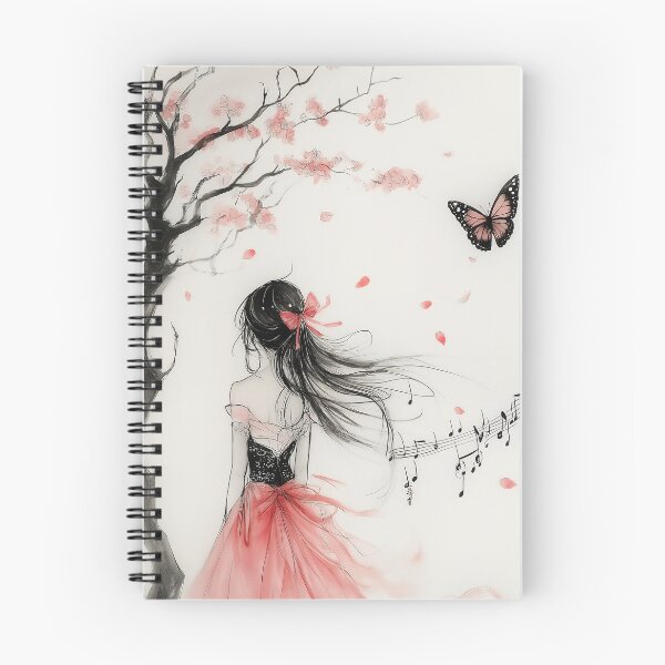 Item preview, Oriental illustration of a girl under a cherry blossom designed and sold by celiacreatec.