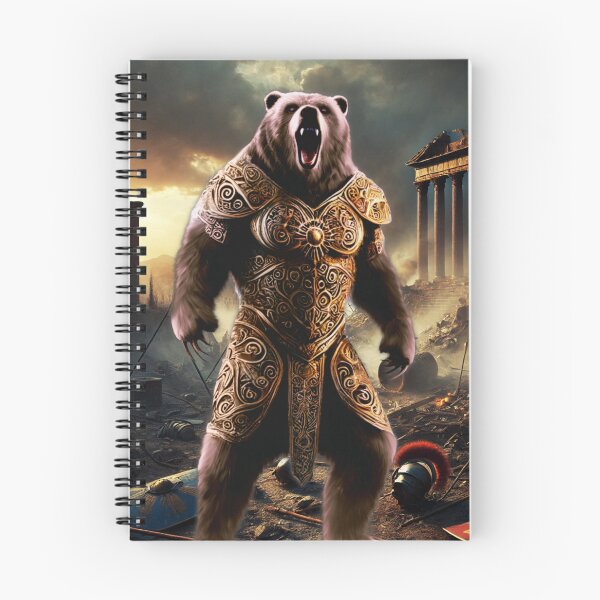Item preview, Armoured Warrior Bear in Epic Battlefield Scene designed and sold by CritterManiaUK.