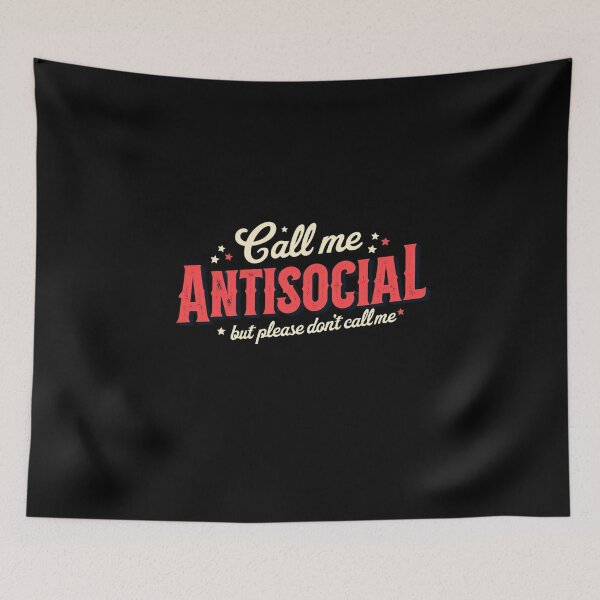 Item preview, Antisocial Minimalist Typography Design | Edgy Aesthetic Background | Unique Anti-Social Statement designed and sold by Colorful-Garden.