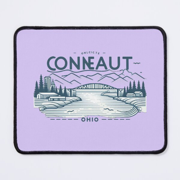 Item preview, Conneaut Ohio Skyline Retro Minimalist 3D Illustration, designed and sold by PaintMeWorld.