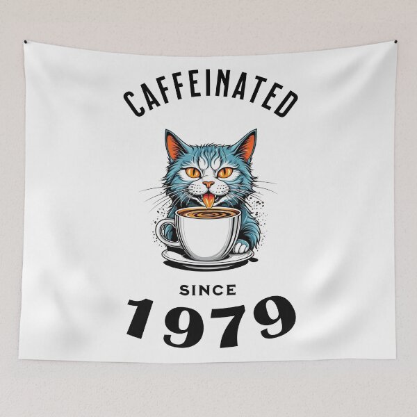 Item preview, Cat Caffeinated Since 1979 designed and sold by LegendaryDesigns.