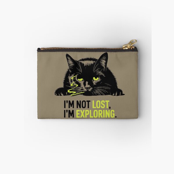 Item preview, Im Not Lost, Im Exploring, Buzzed black cat designed and sold by Designed-By-Q.