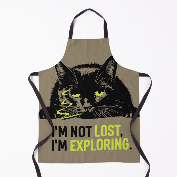 Item preview, Im Not Lost, Im Exploring, Buzzed black cat designed and sold by Designed-By-Q.