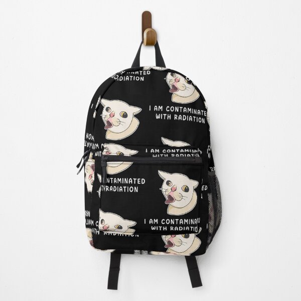 Item preview, Retro I Am Contaminated With Radiation Japanese Cat Meme designed and sold by DreamyNature.