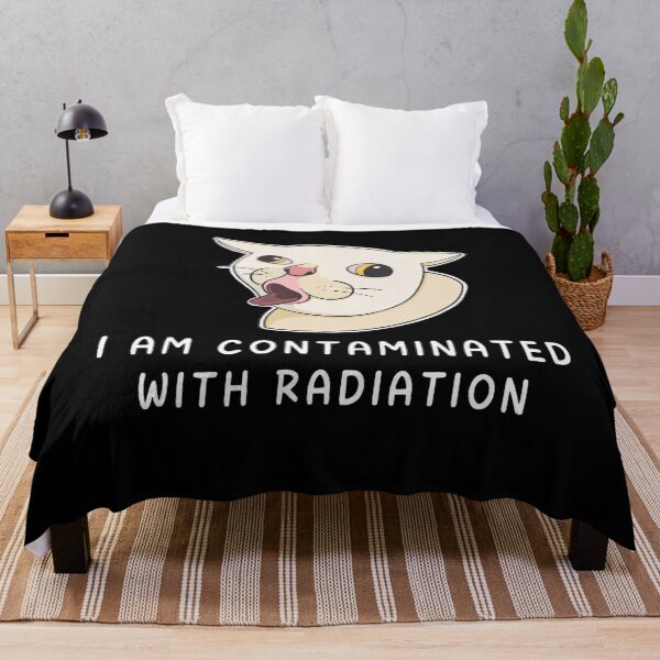 Artikelvorschau, Retro Ich bin mit Strahlung kontaminiert Japanisches Katzenmeme entworfen und verkauft von DreamyNature.