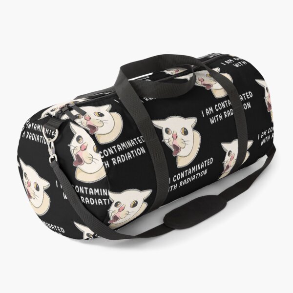 Item preview, Retro I Am Contaminated With Radiation Japanese Cat Meme designed and sold by DreamyNature.