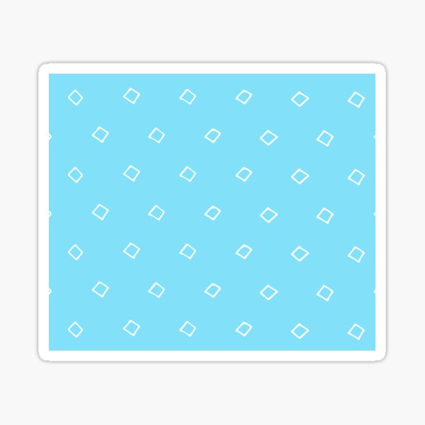 WHITE SQUARES ON LIGHT BLUE PATTERN Sticker