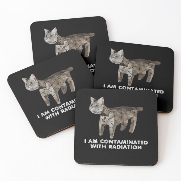 Item preview, Vintage I Am Contaminated With Radiation Japanese Cat Meme designed and sold by DreamyNature.
