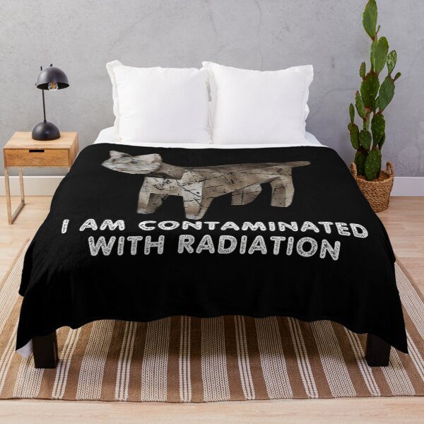 Item preview, Vintage I Am Contaminated With Radiation Japanese Cat Meme designed and sold by DreamyNature.