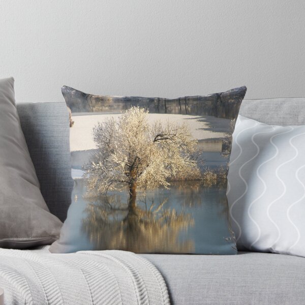 ice tree Throw Pillow