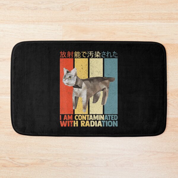 Item preview, I Am Contaminated With Radiation Funny Japanese Cat Meme designed and sold by DreamyNature.