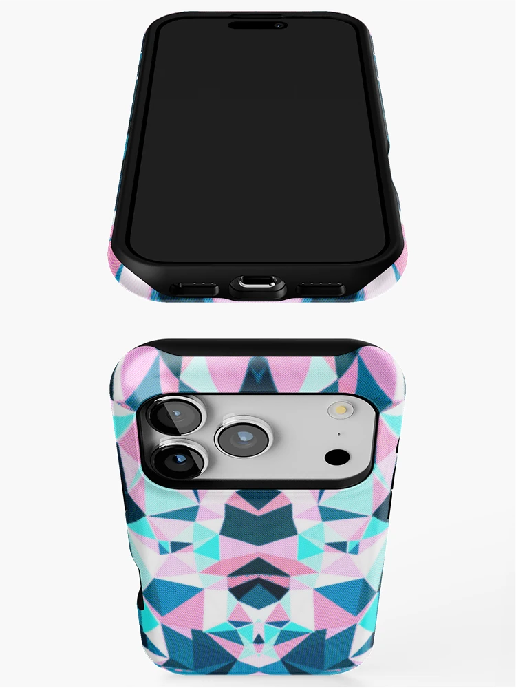 Thumbnail 3 of 4, iPhone Case, Abstract geometric background designed and sold by The Hand That Listens.