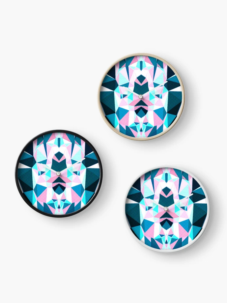 Thumbnail 3 of 4, Clock, Abstract geometric background designed and sold by The Hand That Listens.
