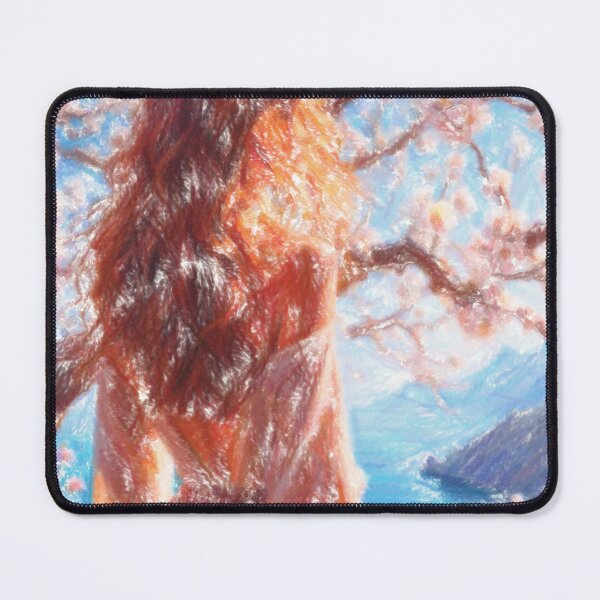 Item preview, Young woman in pink dress and sea designed and sold by Drawings Project.