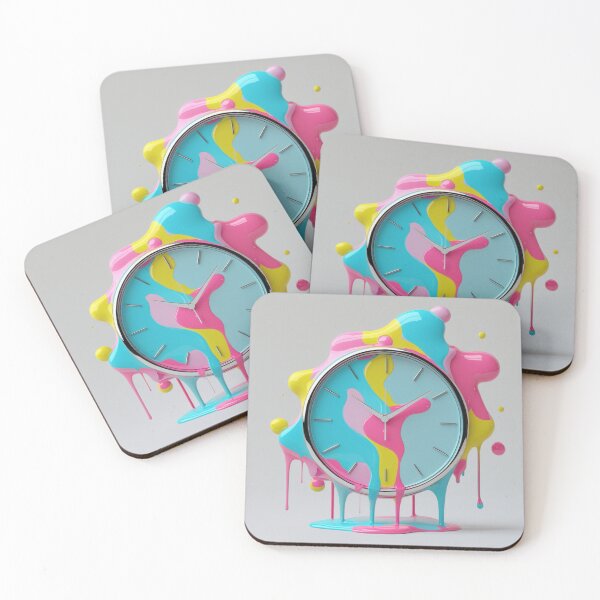 Item preview, Melting Time: Dripping Pastel Clock Art designed and sold by Leader Designer.