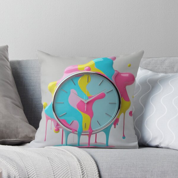 Item preview, Melting Time: Dripping Pastel Clock Art designed and sold by Leader Designer.