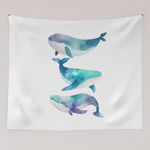 Item preview, Watercolor Whale Scuba Diving Design designed and sold by TheDiveShirt.