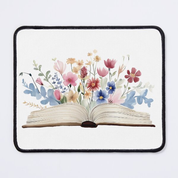 Item preview, Watercolor of an open book with flowers coming out of it designed and sold by celiacreatec.
