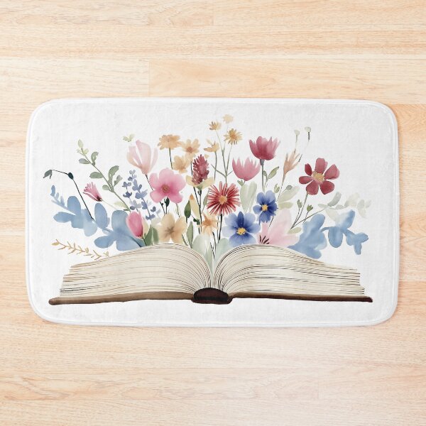 Item preview, Watercolor of an open book with flowers coming out of it designed and sold by celiacreatec.