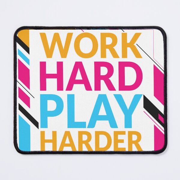 Item preview, work hard play harder designed and sold by ShopMaxiDesigns.