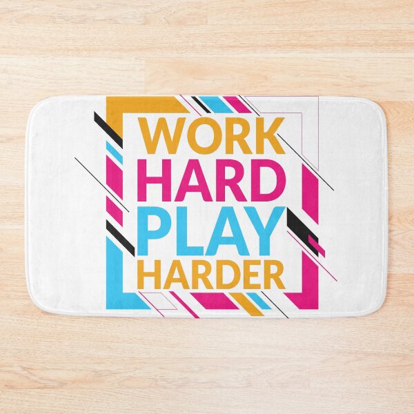 Item preview, work hard play harder designed and sold by ShopMaxiDesigns.