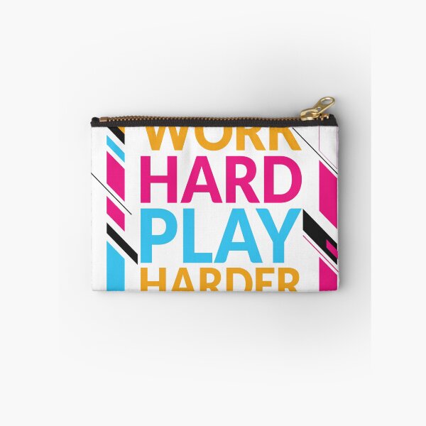 Item preview, work hard play harder designed and sold by ShopMaxiDesigns.