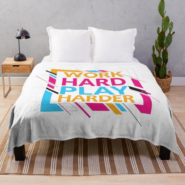 Item preview, work hard play harder designed and sold by ShopMaxiDesigns.